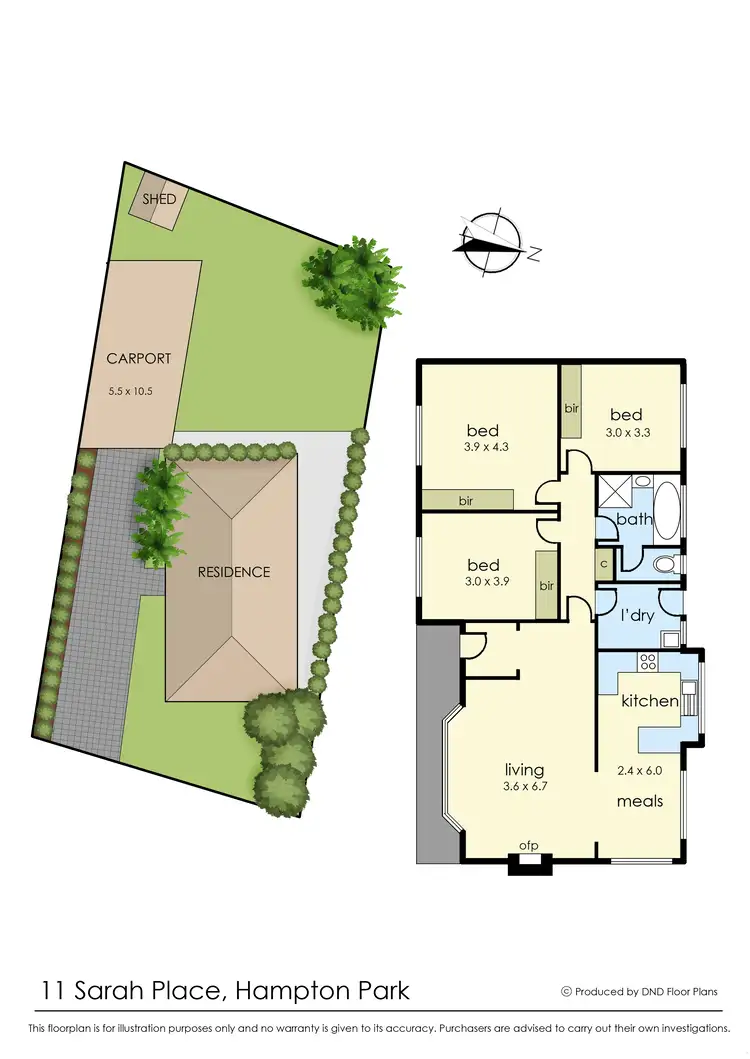 Floorplan of Homely house listing, 11 Sarah Place, Hampton Park VIC 3976