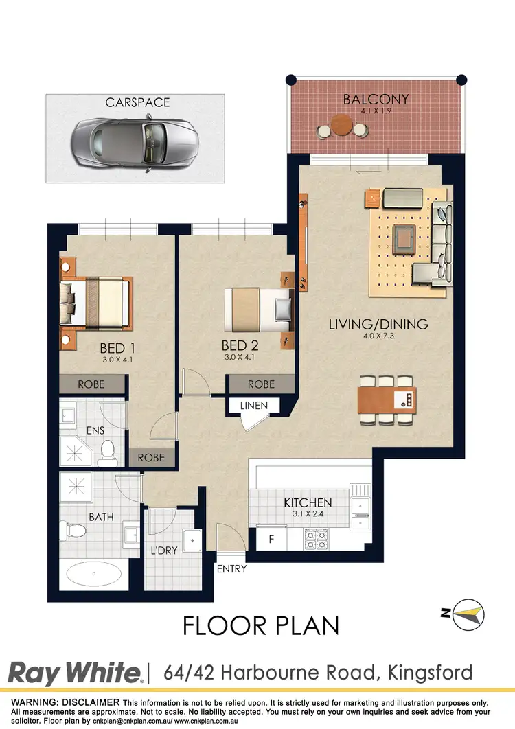 Floorplan of Homely apartment listing, 64/42-56 Harbourne Road, Kingsford NSW 2032
