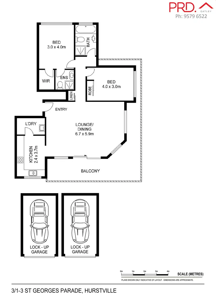 Floorplan of Homely apartment listing, 3/1-3 St Georges Parade, Hurstville NSW 2220