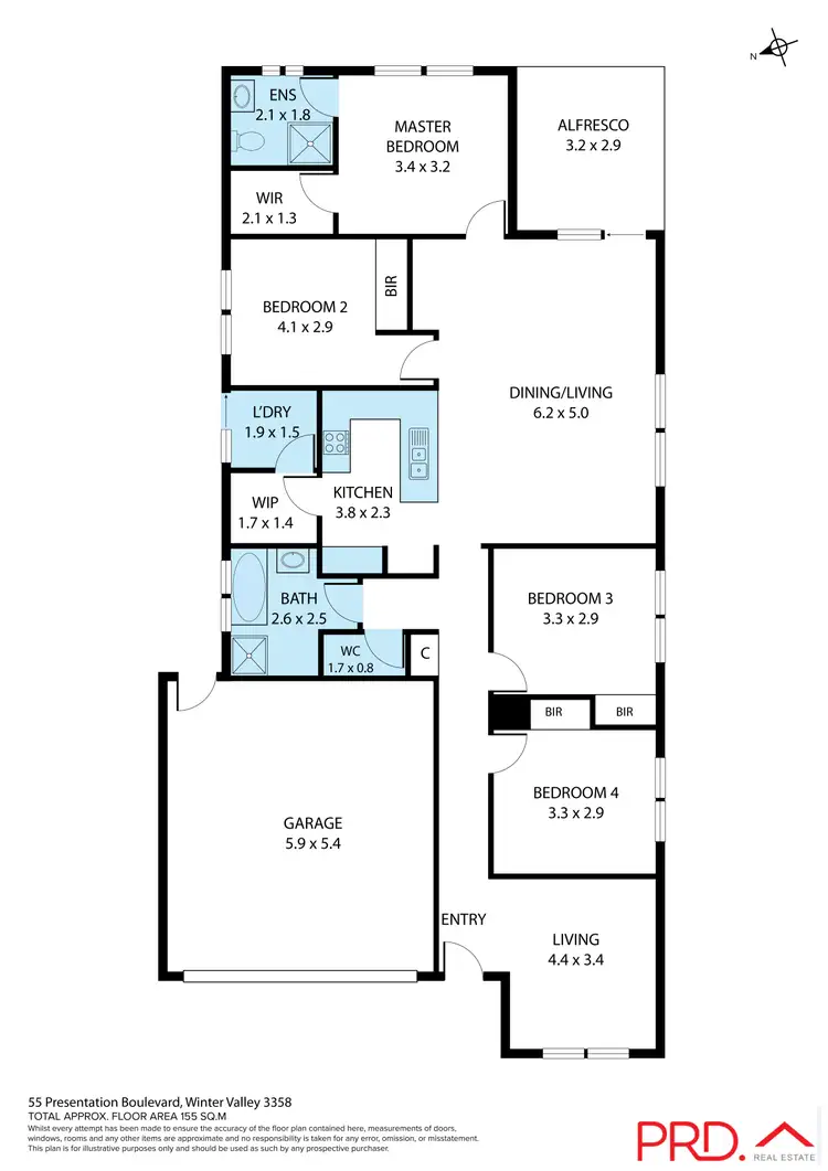 Floorplan of Homely house listing, 55 Presentation Boulevard, Winter Valley VIC 3358