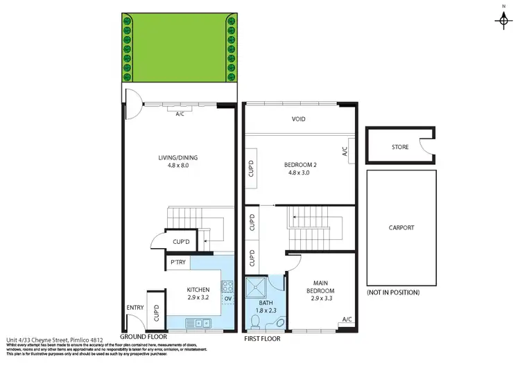 Floorplan of Homely unit listing, 4/33 Cheyne Street, Pimlico QLD 4812