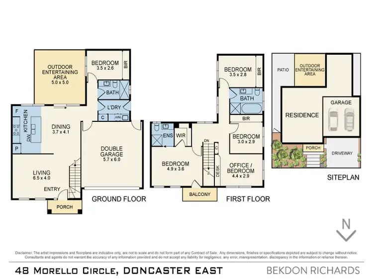 Floorplan of Homely townhouse listing, 48 Morello Circle, Doncaster East VIC 3109