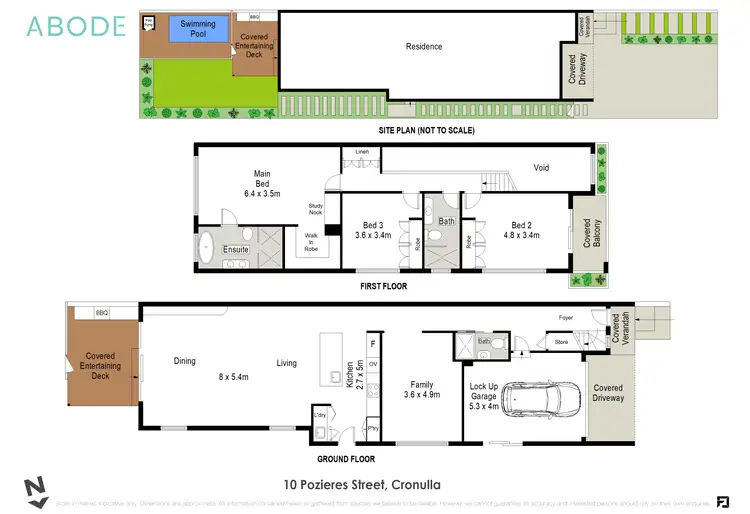 Floorplan of Homely semi-detached listing, 10a Pozieres Street, Cronulla NSW 2230