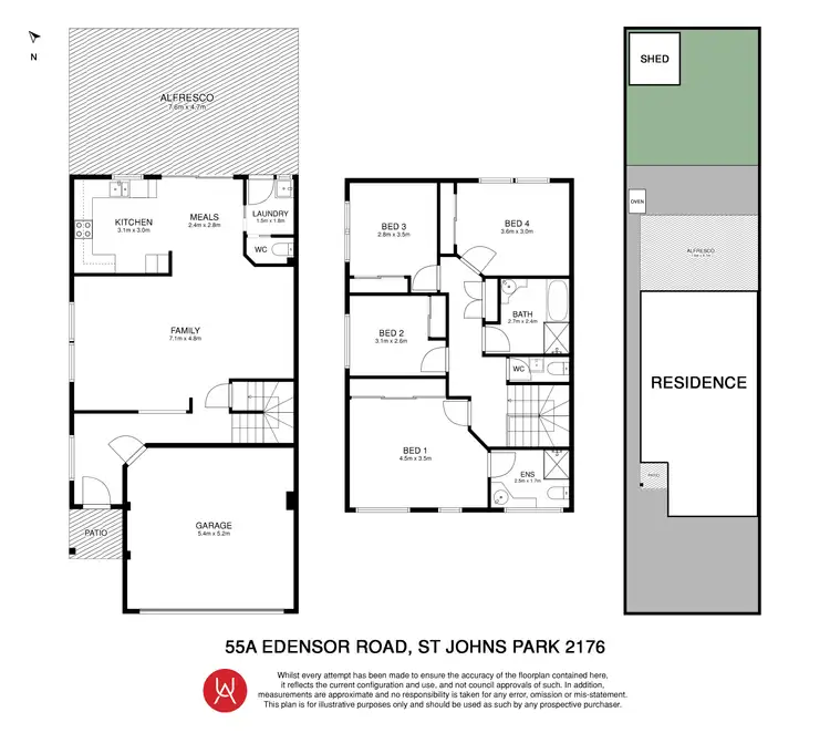 Floorplan of Homely house listing, 55A Edensor Road, St Johns Park NSW 2176