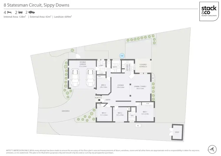 Floorplan of Homely house listing, 8 Statesman Circuit, Sippy Downs QLD 4556
