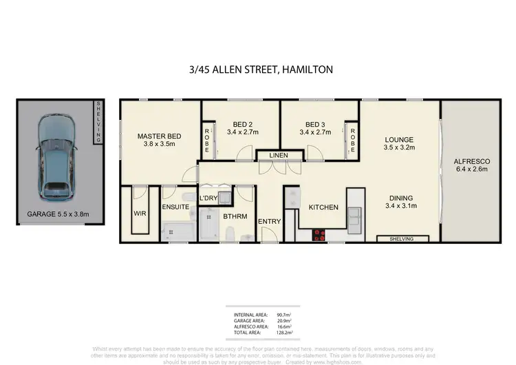 Floorplan of Homely apartment listing, 3/45 Allen Street, Hamilton QLD 4007