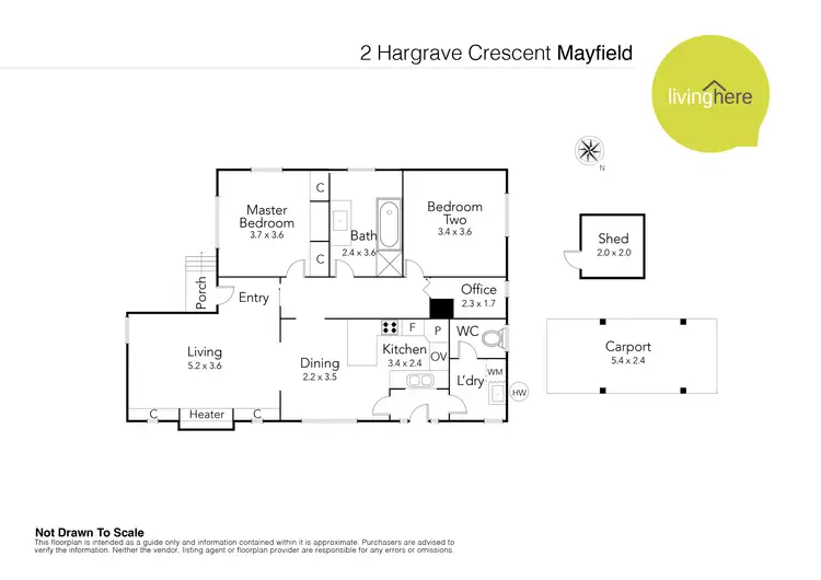 Floorplan of Homely house listing, 2 Hargrave Crescent, Mayfield TAS 7248