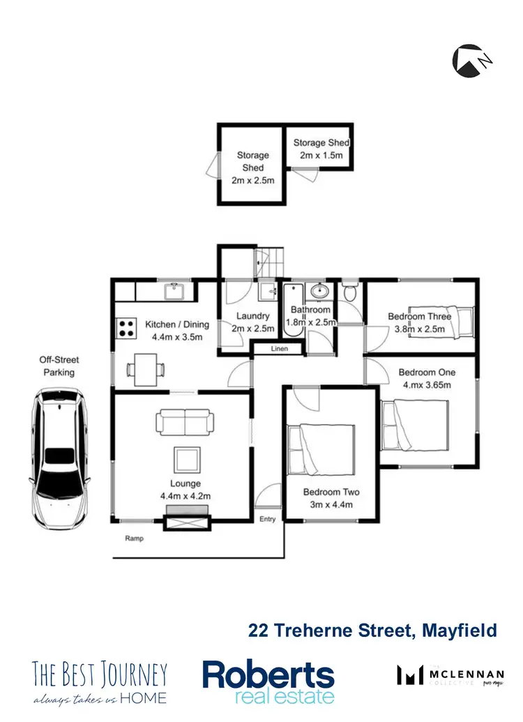 Floorplan of Homely house listing, 22 Treherne Street, Mayfield TAS 7248