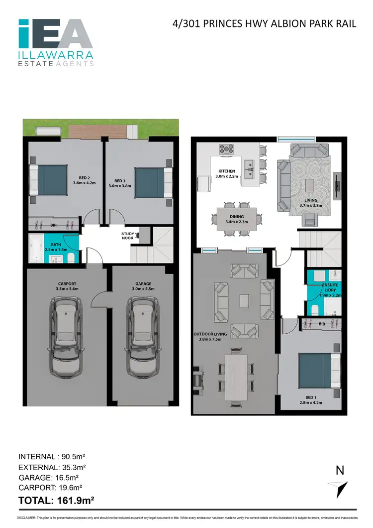 Floorplan of Homely townhouse listing, 4/301 Princes Highway, Albion Park Rail NSW 2527