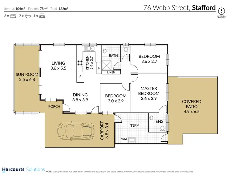 Floorplan of Homely house listing, 76 Webb Street, Stafford QLD 4053