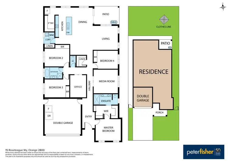 Floorplan of Homely house listing, 15 Roseteague Way, Orange NSW 2800