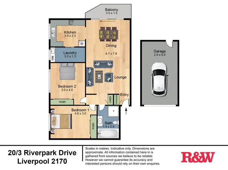 Floorplan of Homely apartment listing, 20/3 Riverpark Drive, Liverpool NSW 2170