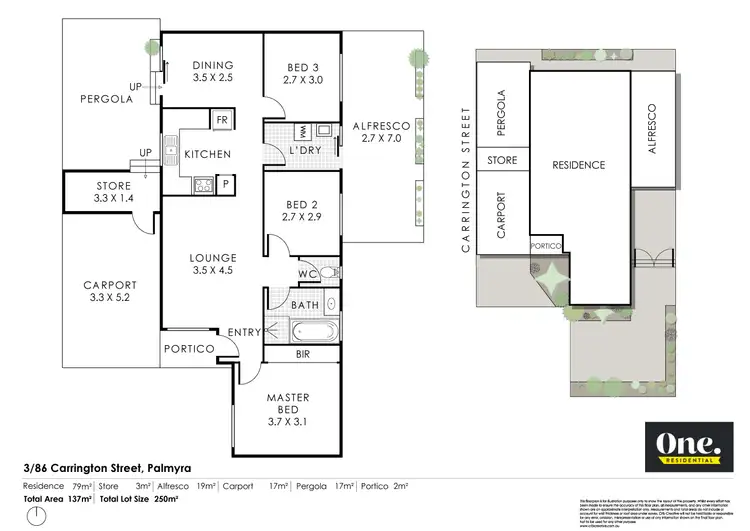 Floorplan of Homely villa listing, 3/86 Carrington Street, Palmyra WA 6157