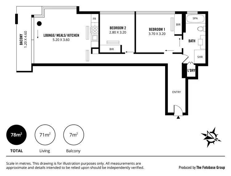 Floorplan of Homely apartment listing, 611/104 North Terrace, Adelaide SA 5000