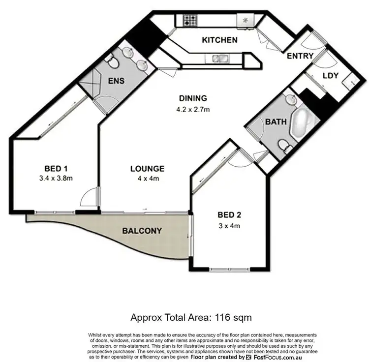 Floorplan of Homely apartment listing, 88/501 Queen Street, Brisbane City QLD 4000