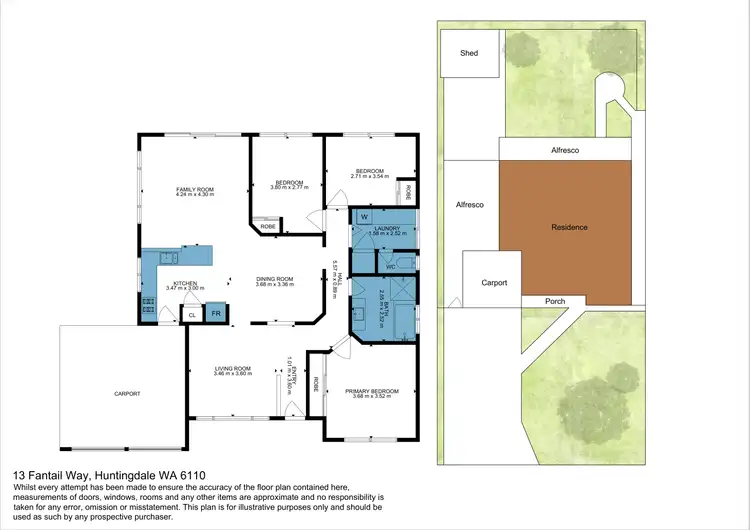 Floorplan of Homely house listing, 13 Fantail Way, Huntingdale WA 6110