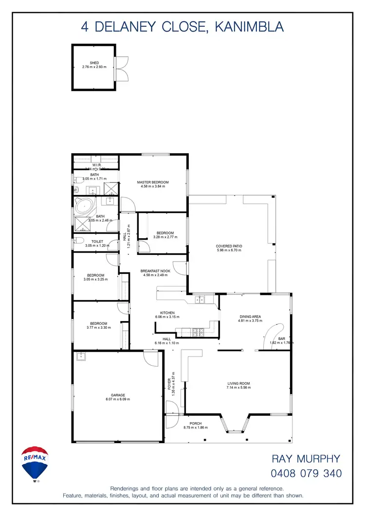 Floorplan of Homely house listing, 4 Delaney Close, Kanimbla QLD 4870