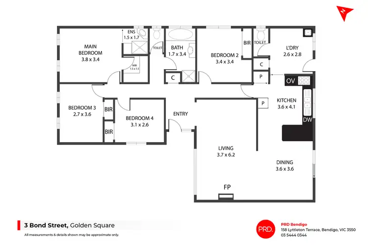 Floorplan of Homely house listing, 3 Bond Street, Golden Square VIC 3555