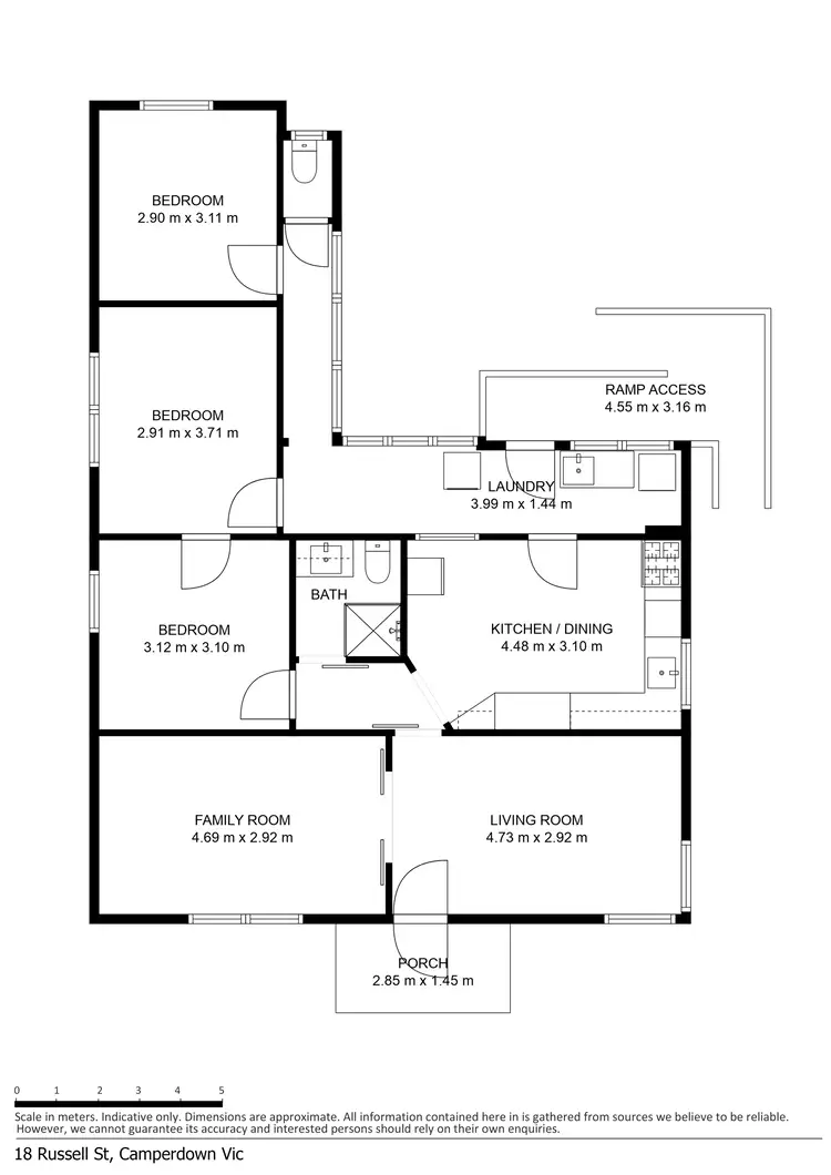 Floorplan of Homely house listing, 18 Russell St, Camperdown VIC 3260