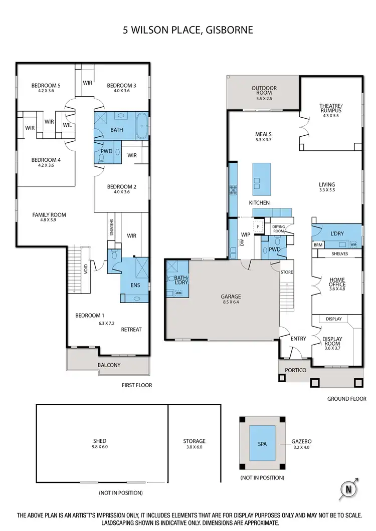 Floorplan of Homely house listing, 5 Wilson Place, Gisborne VIC 3437
