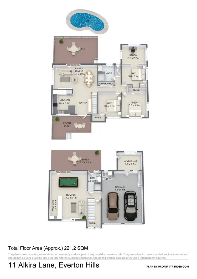 Floorplan of Homely house listing, 11 Alkira Lane, Everton Hills QLD 4053