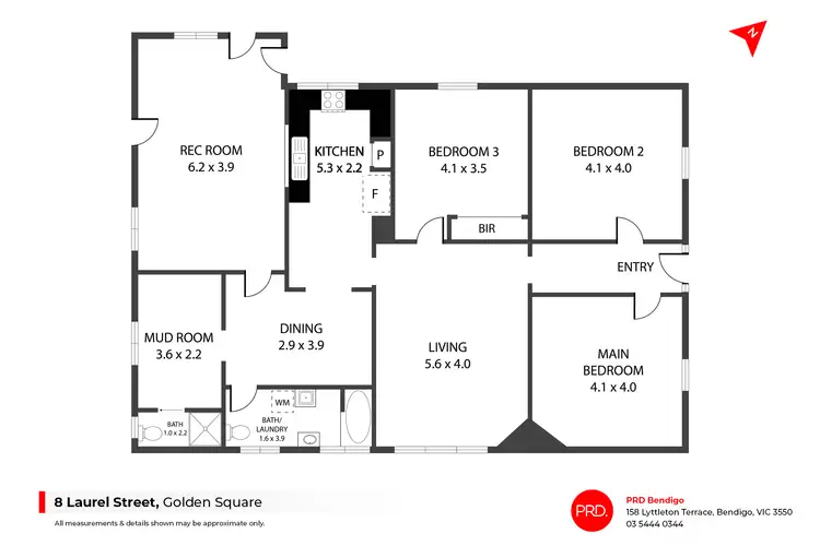 Floorplan of Homely house listing, 8 Laurel Street, Golden Square VIC 3555