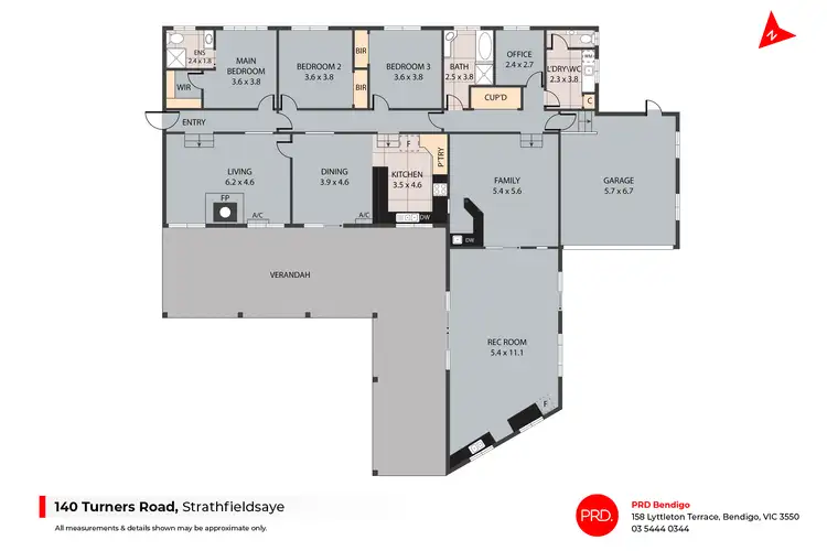 Floorplan of Homely house listing, 140 Turners Road, Strathfieldsaye VIC 3551
