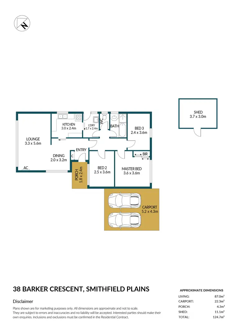 Floorplan of Homely house listing, 38 Barker Crescent, Smithfield Plains SA 5114