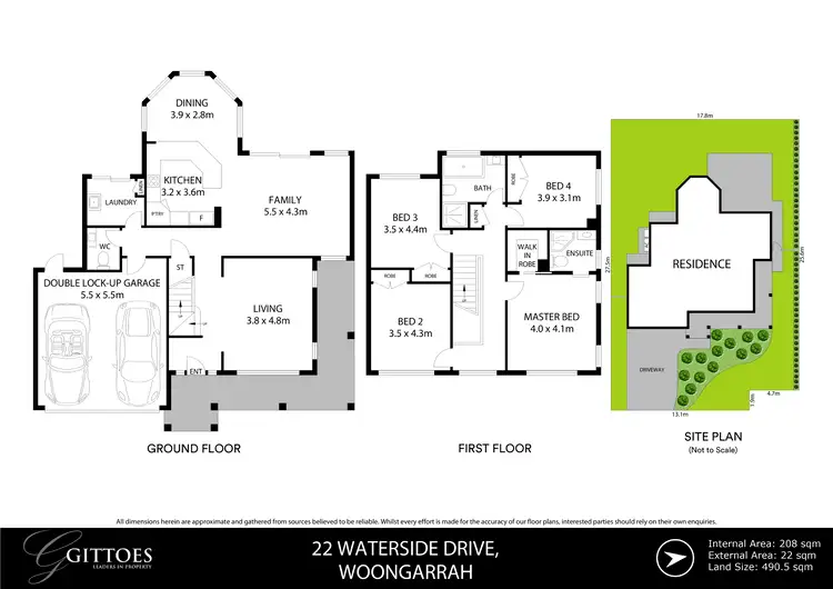 Floorplan of Homely house listing, 22 Waterside Drive, Woongarrah NSW 2259