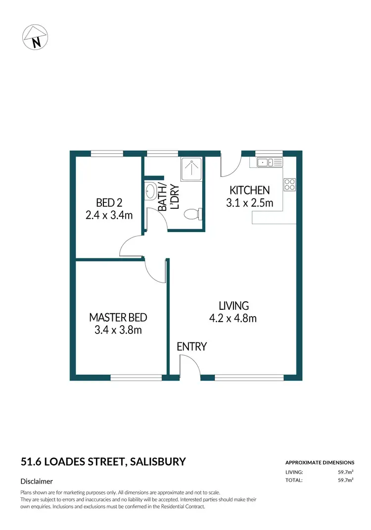 Floorplan of Homely unit listing, 51/6 Loades Street, Salisbury SA 5108