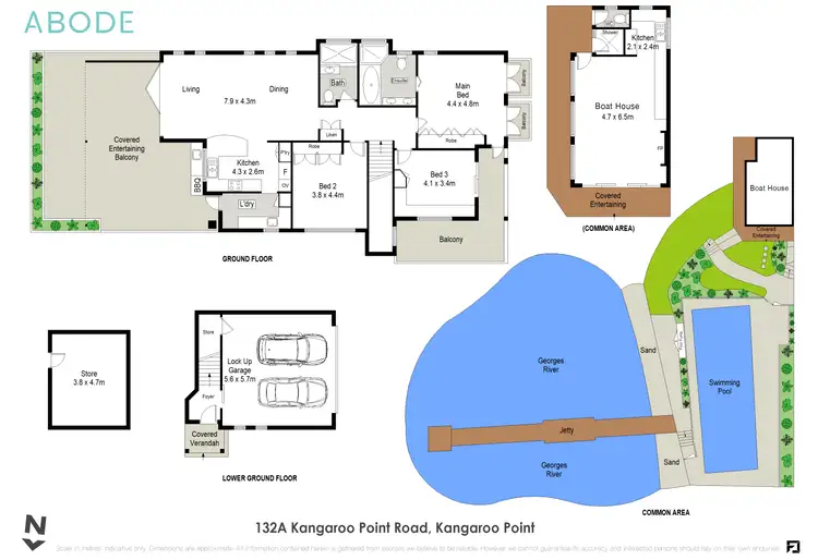 Floorplan of Homely townhouse listing, 132a Kangaroo Point Road, Kangaroo Point NSW 2224