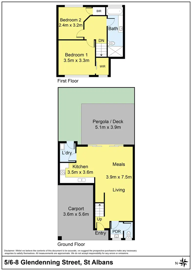 Floorplan of Homely townhouse listing, 5/6-8 Glendenning Street, St Albans VIC 3021