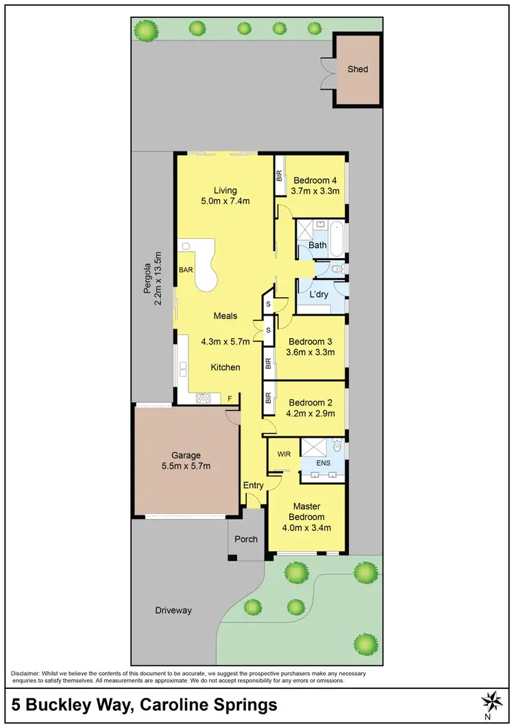 Floorplan of Homely house listing, 5 Buckley Way, Caroline Springs VIC 3023