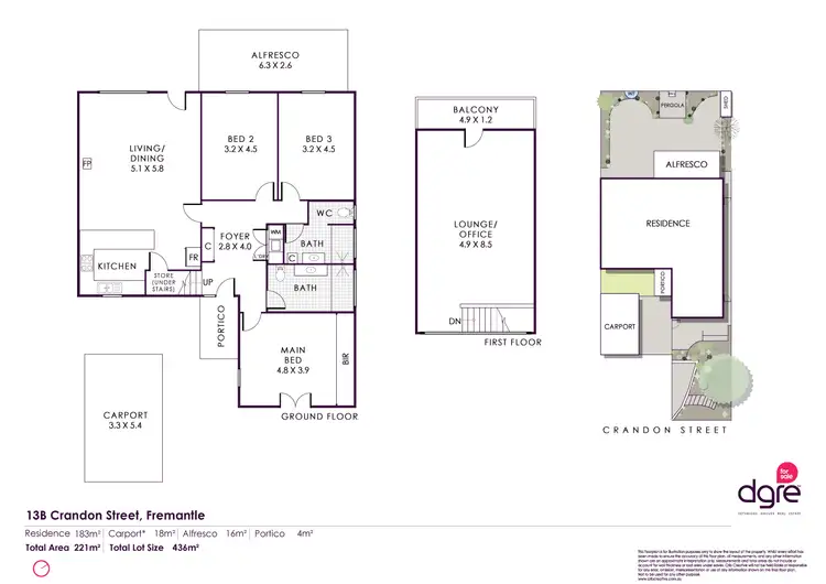 Floorplan of Homely house listing, 13B Crandon Street, Fremantle WA 6160