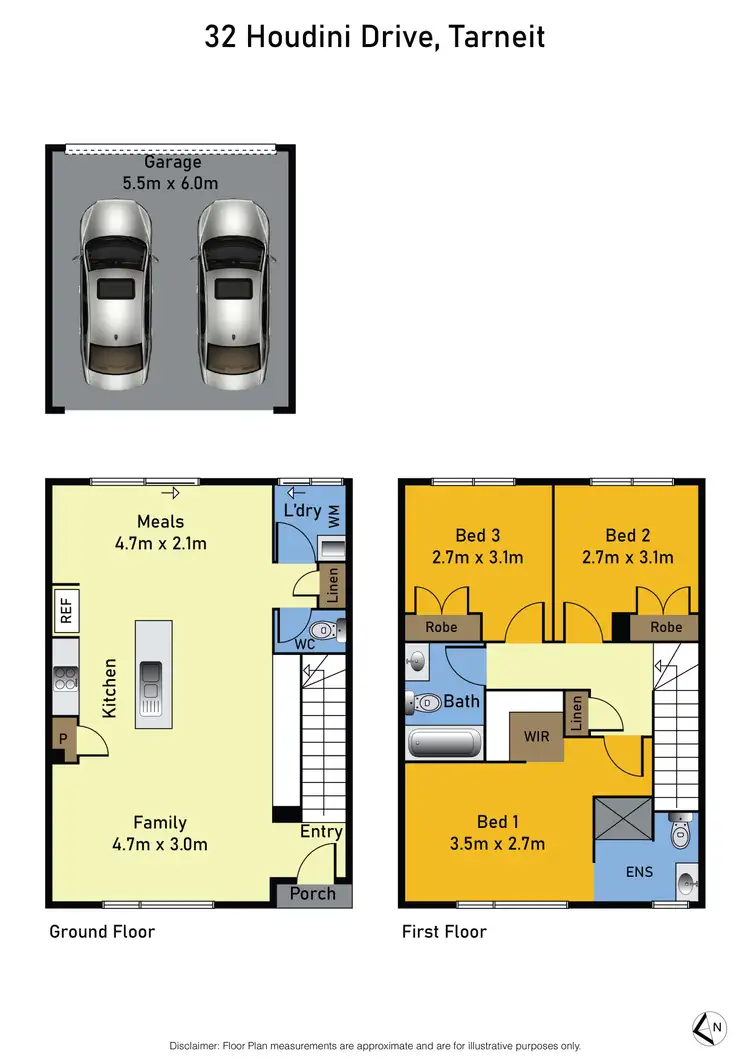 Floorplan of Homely townhouse listing, 32 Houdini Drive, Tarneit VIC 3029