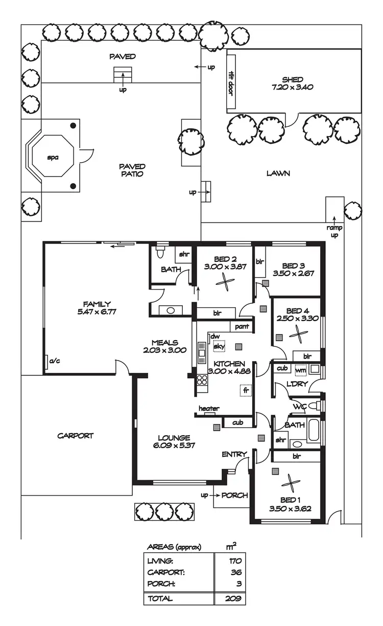 Floorplan of Homely house listing, 42 DAMIAN DRIVE, Salisbury Heights SA 5109
