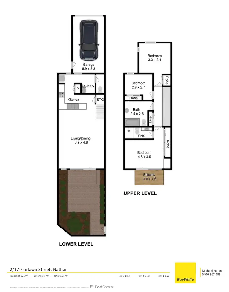Floorplan of Homely townhouse listing, 2/17 Fairlawn Street, Nathan QLD 4111