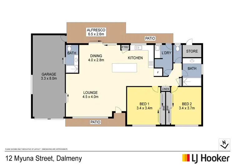 Floorplan of Homely house listing, 12 Myuna st, Dalmeny NSW 2546