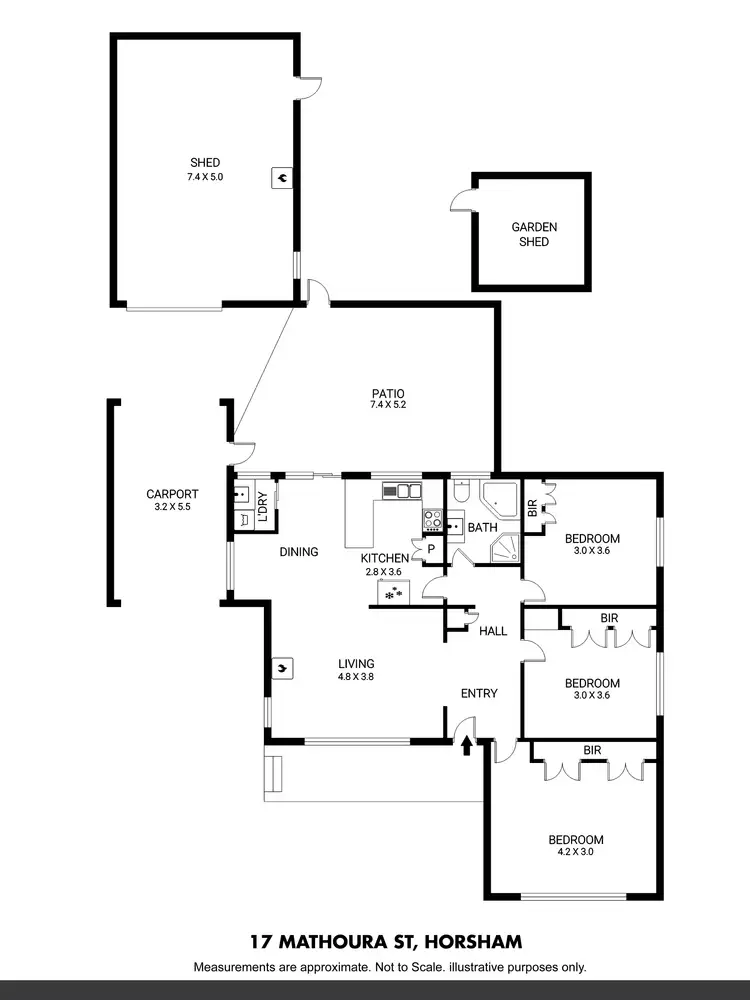Floorplan of Homely house listing, 17 Mathoura Street, Horsham VIC 3400