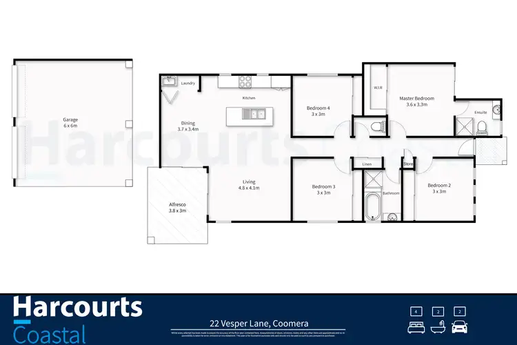 Floorplan of Homely house listing, 22 Vesper Lane, Coomera QLD 4209