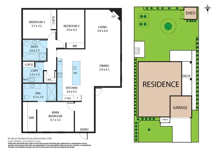 Floorplan of Homely house listing, 65 Ascot Gardens Drive, Delacombe VIC 3356