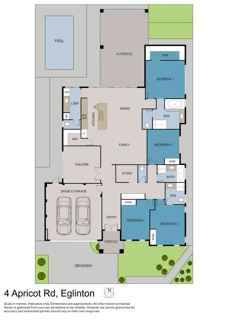 Floorplan of Homely house listing, 4 Apricot Road, Eglinton WA 6034