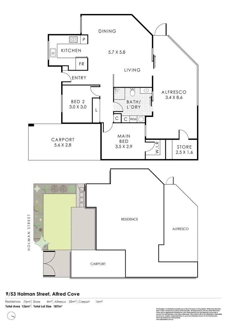 Floorplan of Homely villa listing, 9/53 Holman Street, Alfred Cove WA 6154