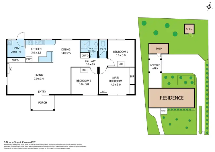 Floorplan of Homely house listing, 6 Nonda Street, Kirwan QLD 4817