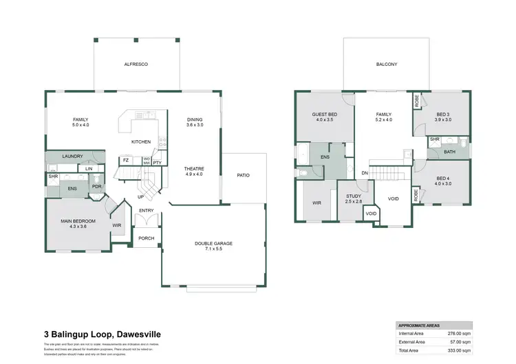 Floorplan of Homely house listing, 3 Balingup Loop, Dawesville WA 6211