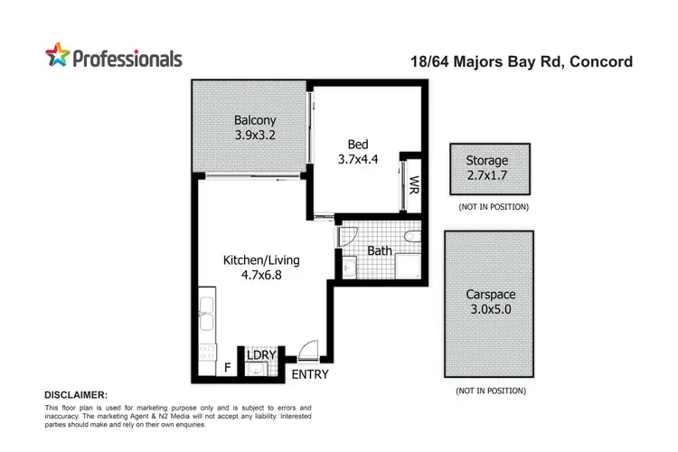 Floorplan of Homely apartment listing, 18/64 Majors Bay Road, Concord NSW 2137
