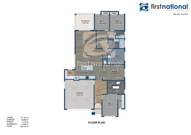 Floorplan of Homely house listing, 4 Sitella Place, Palmview QLD 4553