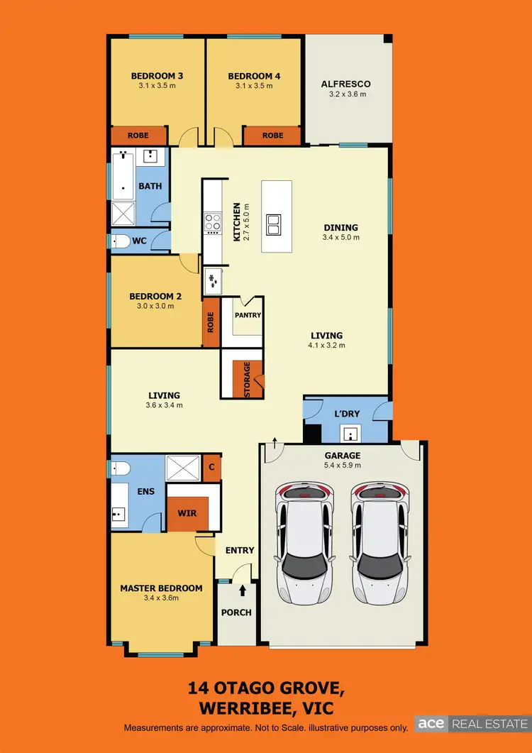 Floorplan of Homely house listing, 14 Otago Grove, Werribee VIC 3030