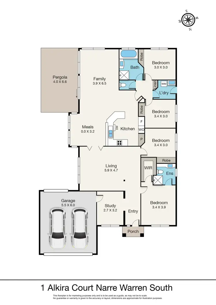 Floorplan of Homely house listing, 1 Alkira Court, Narre Warren South VIC 3805