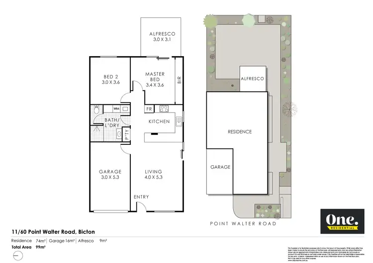 Floorplan of Homely villa listing, 11/60 Point Walter Road, Bicton WA 6157